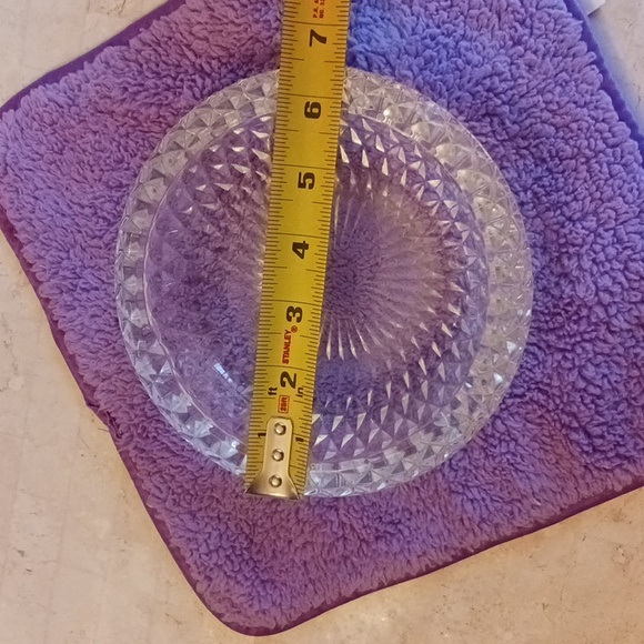 ,Vintage "cut glass",round ash tray/ or candy/ nut bowl..New/never used,)1980's - Picture 9 of 9